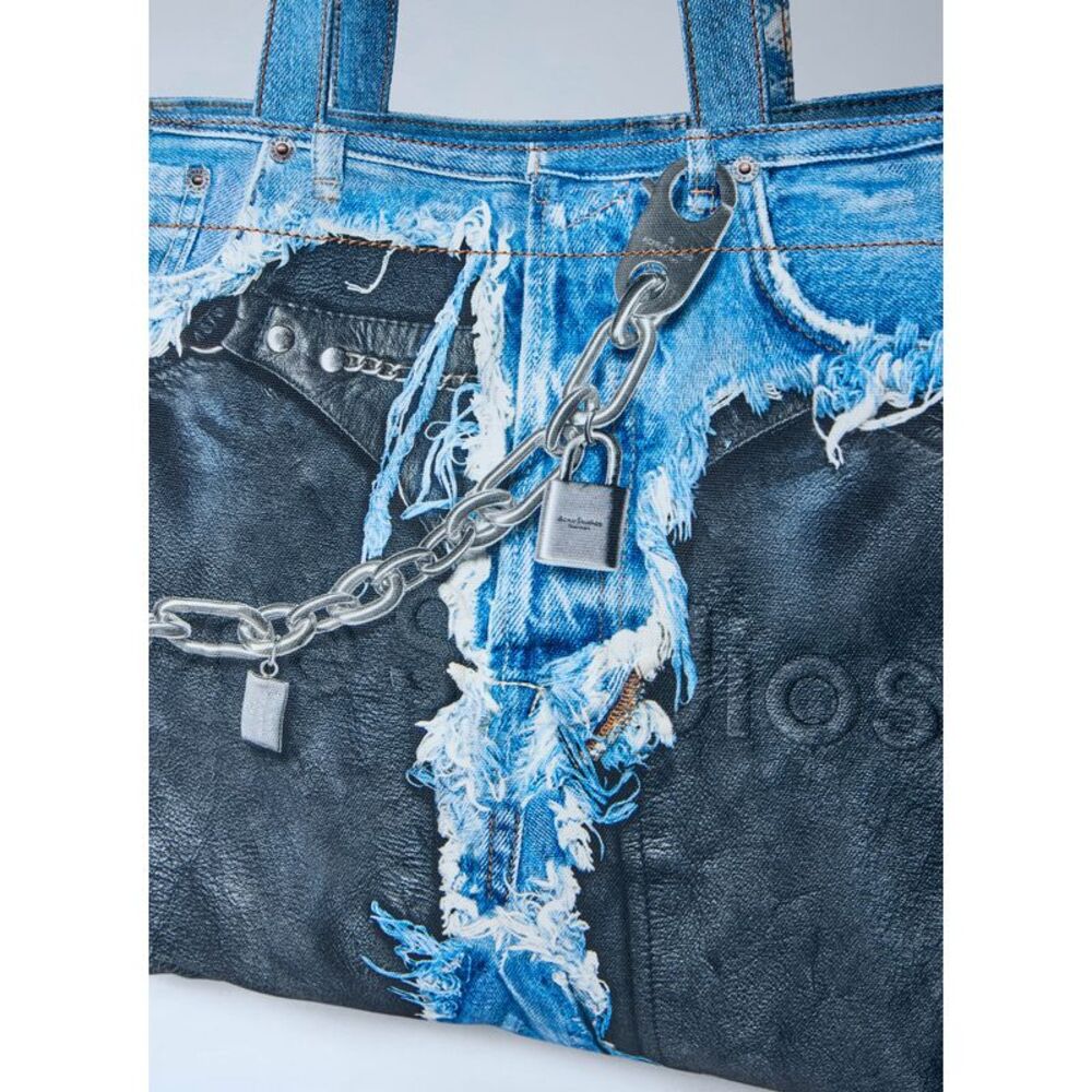 Acne Studios Men Logo Shopper Tote Bag - Picture 5 of 6
